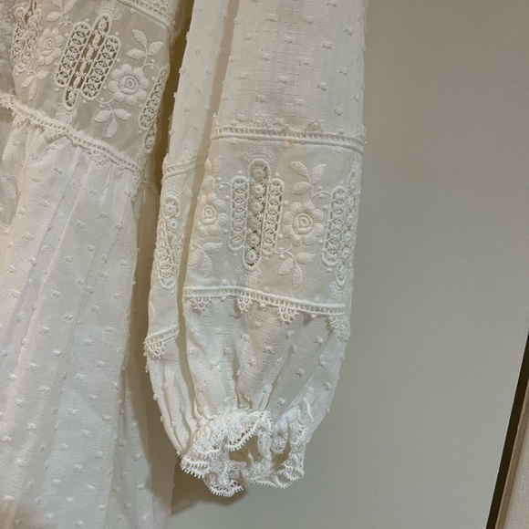 Zimmermann Floral Lace Dotted Mini Dress. - Picture 7 of 10